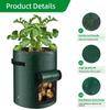 1PC Garden Potato Grow Bag PE Fabrics Gardening Thicken Pot Vegetables Planter Tub with Handles and Access Flap