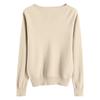 Women's Casual Lace V-Neck Base Layer Knitted Long Sleeve Solid Color Sweater