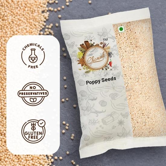 Chounk Spices Přírodní mák 100 g Bez umělých barviv a konzervantů | Khus Khus | Khas Khas | Posta Dana | Khaskhas 100g