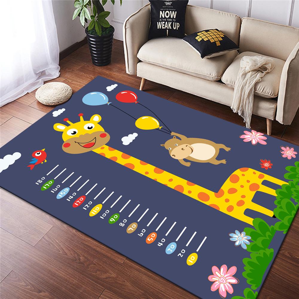 Cartoon Hopscotch Flannel Carpet for Bedroom Living Room Bedside Girl Room Floor Mats Home Decor Layout Sofa Cushion Rug