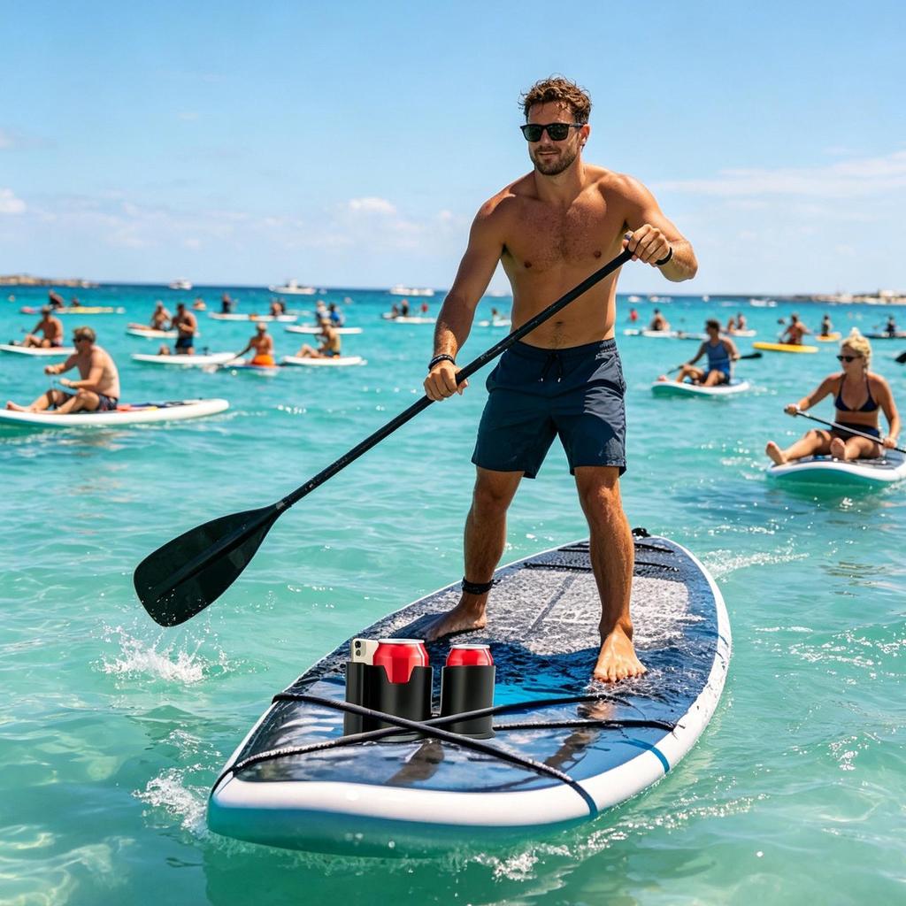 Anti-Slip Cup Holder For Boat Spill-Proof Portable Kayak Drink Organizer Phone Mount For Outdoor Surfboards Canoes SUPs Boats 7