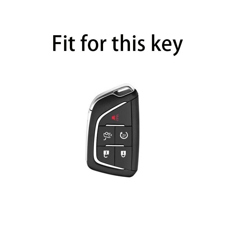 5 Buttons TPU Car Fob Key Cover Case for Buick ENVISION Chevrolet Silverado 2023 Cadillac GMC Remote Keychain Accessories