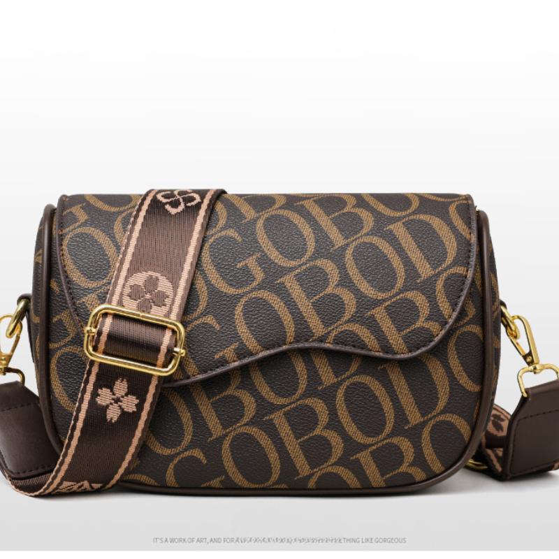 Vintage bedruckter Brief vielseitige kleine quadratische Tasche