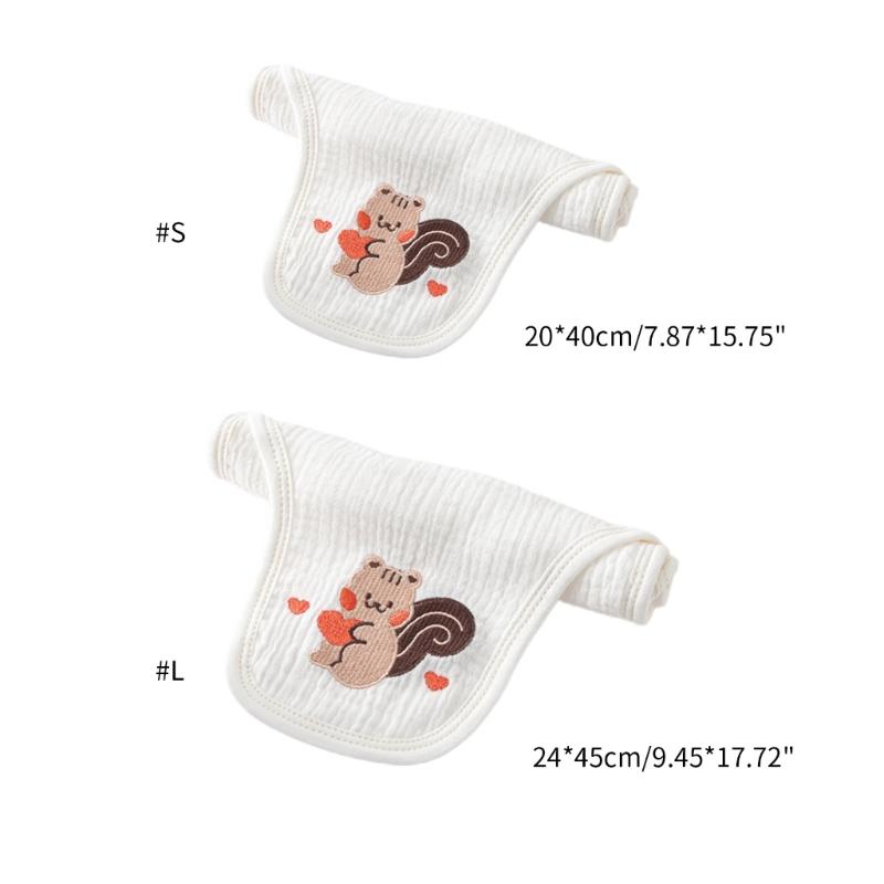 Back Sweat Absorbent Towel High Absorb Back Towel Cartoon Embroidery Cotton Back Cloth Children Unisex Long Sweat Towel