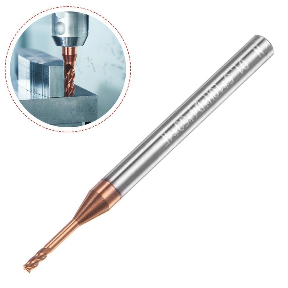 Freză frontală pătrată cu 4 fluiere din carbură acoperită cu AlTiSiN 1,5 mm x 10 mm x 4 mm x 50 mm