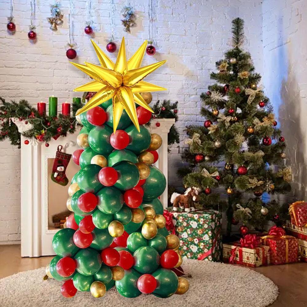 Decorações de Festa Verde Natal Vermelho Dourado Kit Arco Guirlanda de Balões de Látex Homens