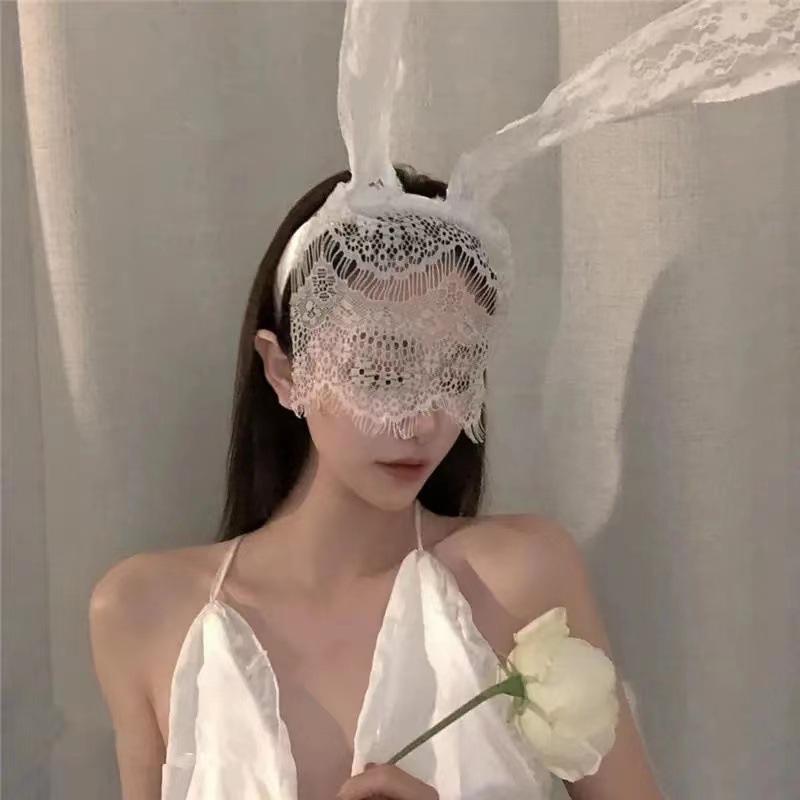 Halloween party costume ball headgear lace veil Internet celebrity cute cat rabbit ears headband hairpin
