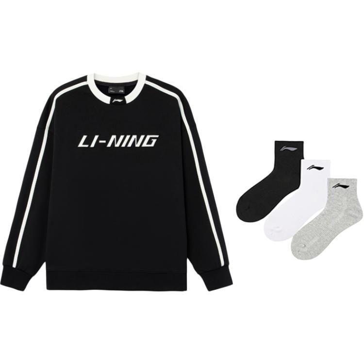 Li Ning Sweatshirt Unisex Black AWDU917-1