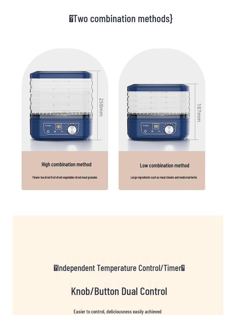 Compact Food Dehydrator for Fruits, Vegetables, Meats, and Pet Treats