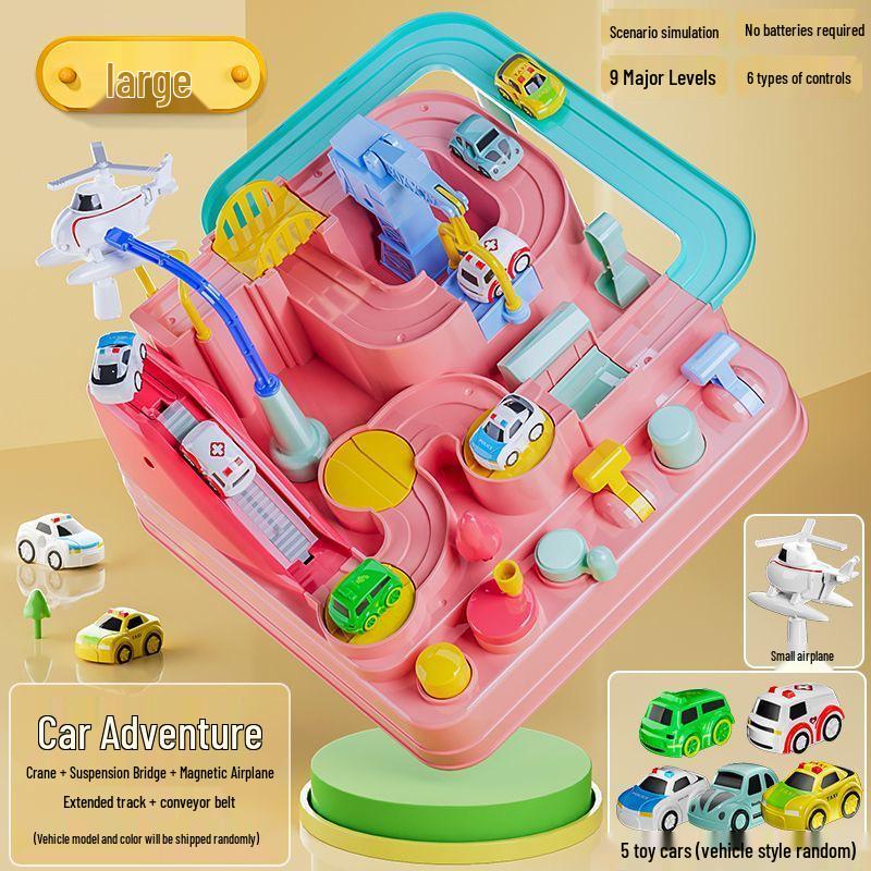 Kids' Adventure Track Car Toy for Ages 3-4: Parent-Child Interaction & Brain-Teaser Gift