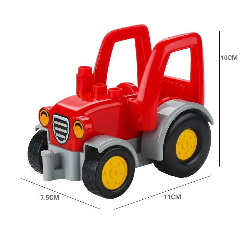Yidu Large Particle Building Blocks: Motorcycle, Fire Truck, Airplane, Forklift Vehicle Toys