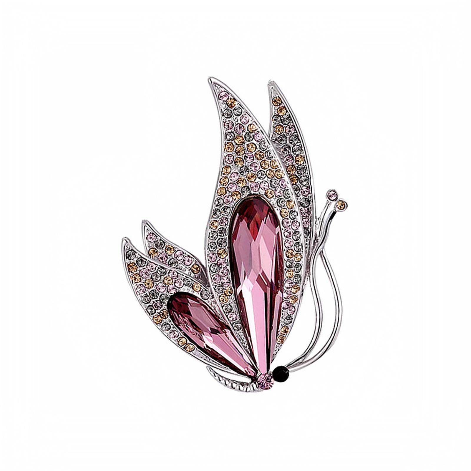 Purple Butterfly Brooch Elegant Brooch Pin for Women Suit Jacket Coat, Versatile Fashion Accessory Large Enamel Butterfly Pin one size
