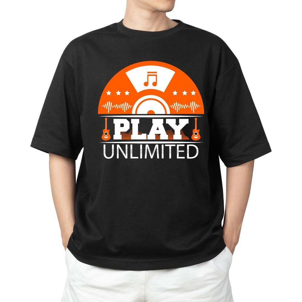 

Play Unlimited Music T-shirt Men s Women s Tops Tees – Music Shirt for Fans, Musicians, Guitar Players 4XL