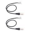 2 Pcs XLR Pass Through Cable No Solder D Type XLR Cable Mic Feed Pass Thru Converter for Stage Box Patch Panel Floor Box