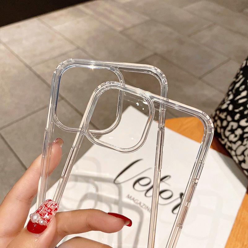 Ultra-Thin Transparent Hard Acrylic Phone Case for iPhone 7 8 Plus 11 12 13 14 15 16E 16 Pro Max Crystal Clear Back Cover