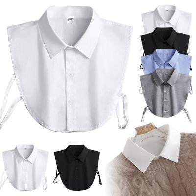 Fashion Women Cotton Fake Collar Vintage Detachable Clothes Accessories Lapel Blouse Top Shirts Collar False Collar