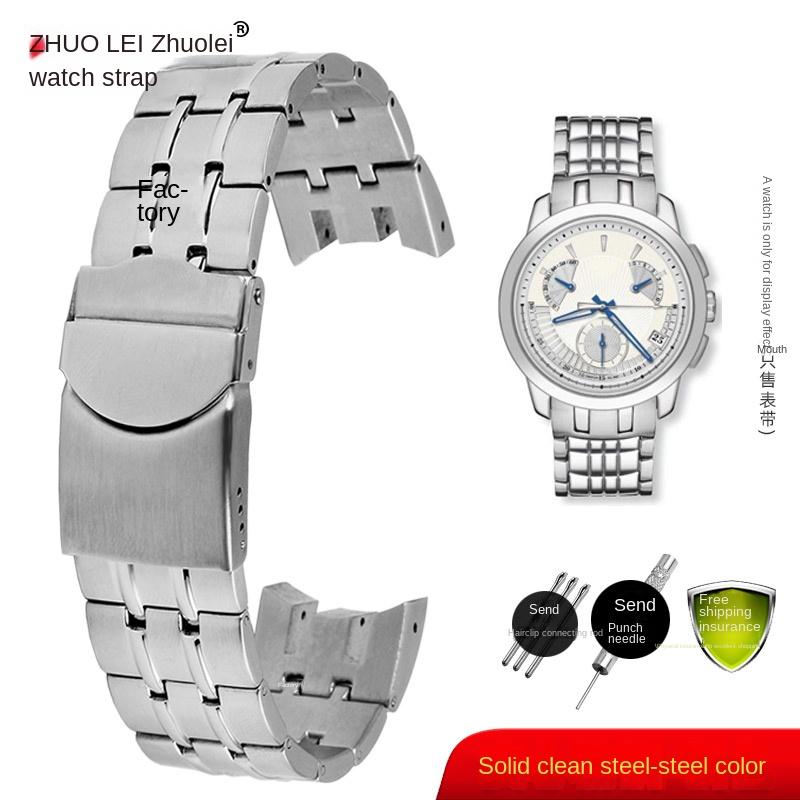 

Для Swatch YRS403 YRS412 YRS402G Стальной ремешок для часов 21 мм мужской дугообразный вогнутый серебряный браслет Наручный ремешок Аксессуары для часов 21mm серебряный