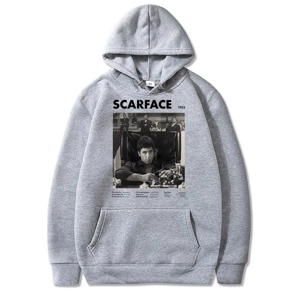 Classic 90s Vintage Movie Scarface Tony Montana Graphic Hoodies Al Pacino Print Hoodies Men's Women Sweatshirts