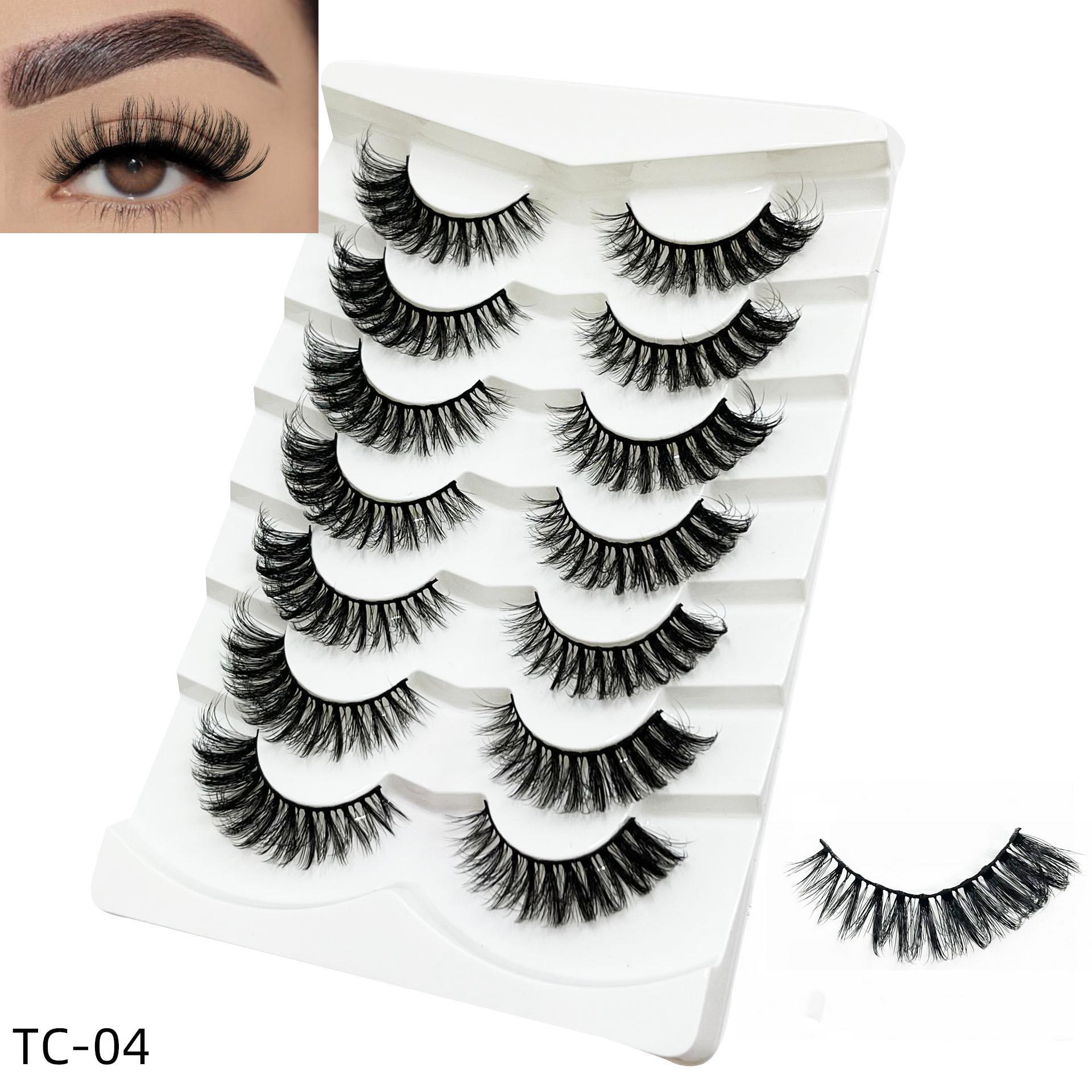 

3D Mink-Style European & American Russian Volume Eyelashes: Natural, Messy, Spiky Curl