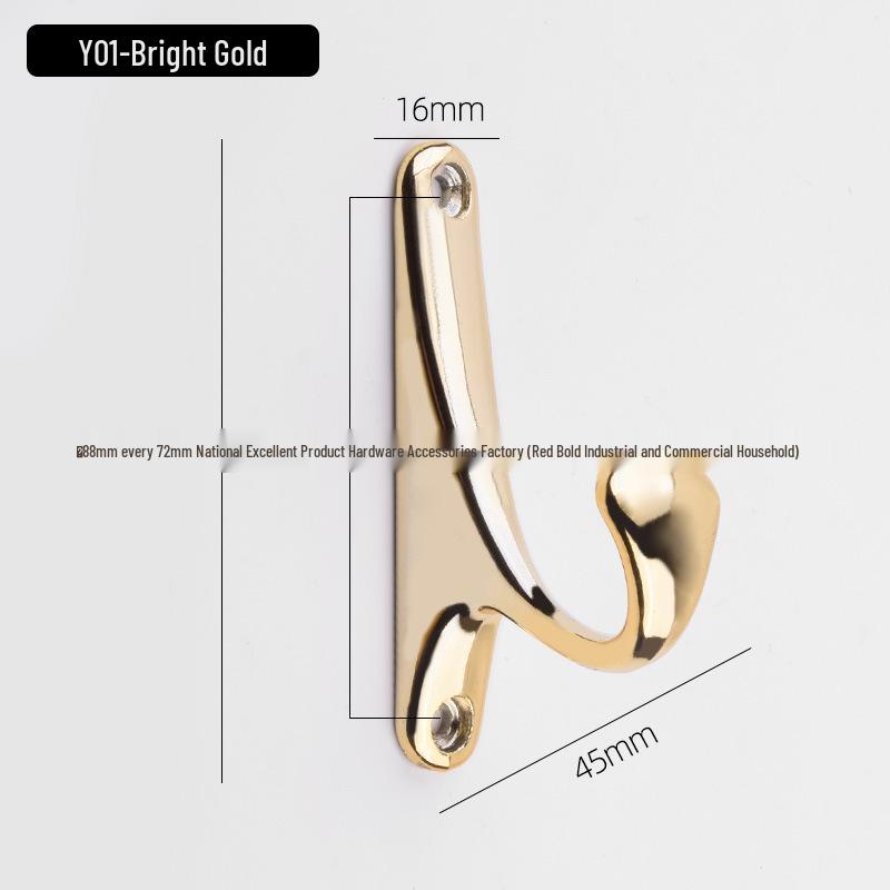 Aluminum Alloy Door Hook: Single/Double Wall, Bathroom & Kitchen Clothes Hanger