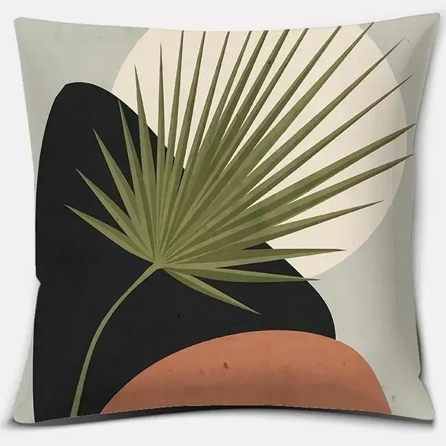 Warm Color Geometric Series Throw Pillow Home Office Decoration Bedroom Sofa Car Cushion Cover With Zipper Pillowcase