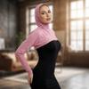 Polyester Hooded Capelet Full Neck Cover Hijab Convenient Multi-Functional Cape  Under T-Shirt