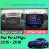 Android Multimedia For Ford Figo 2015 - 2018 Car Stereo CPU Radio QLED Player Navigation Carplay Auto HDR 5G Cam Dash WIFI  Cam