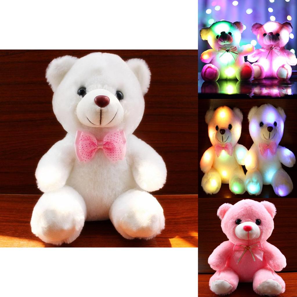 Soft And Cuddly Led Flash Teddy Bear Plush Toy For Girls With Colorful Lights