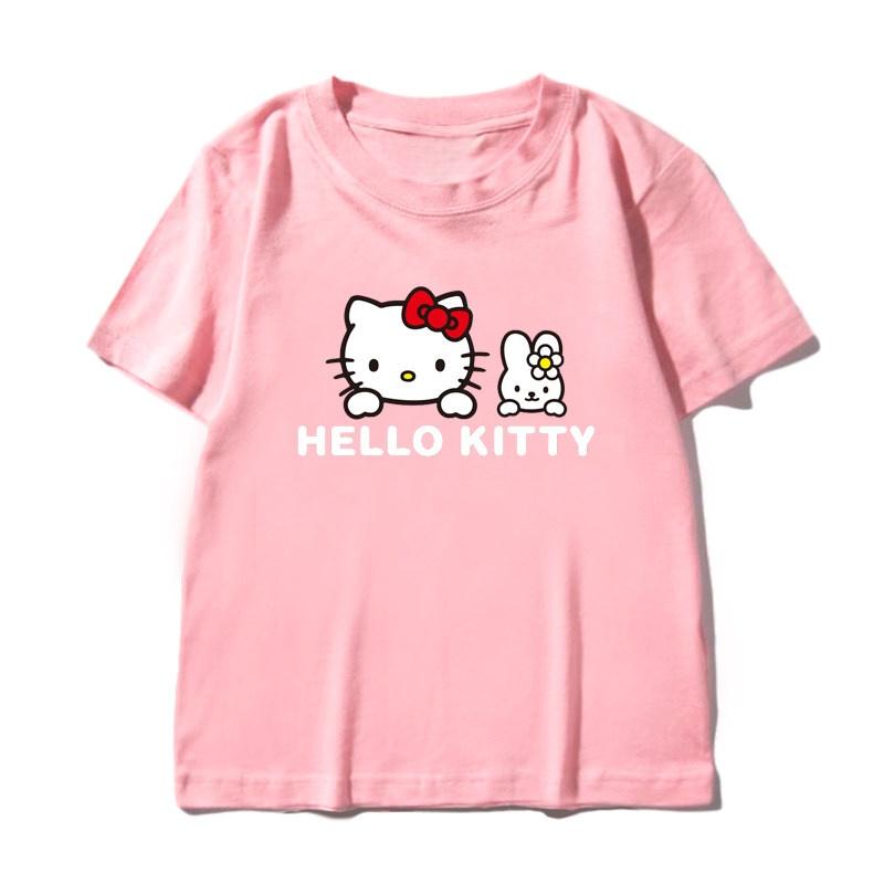 2026 new Hello Kitty Tee soft cotton short sleeve crew neck cute print lightweight summer top for Women daily casual wear