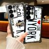 Retro Vintage License Plate Soft Phone Case For Samsung Galaxy S26 Ultra S25 Edge S24 FE S23 Plus S22 S21 + S20 Plating Anti-Fal