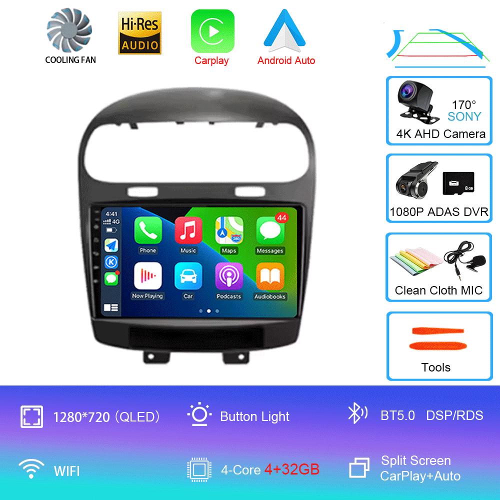 For Dodge Journey Fiat Leap Freemont 2011 - 2020 Car Radio Multimedia Player Navigation GPS DSP 4G Wifi Carplay Auto Android 14