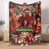 Terrifier Horror Print Flannel Blanket High Quality Warm Comfortable Cover for All Seasons Perfect for Gifts Home Decor