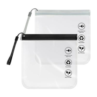 1Pc EVA Women Transparent Waterproof Toiletry Bag Leakproof Reusable Travel Airport Security Makeup Storage Bag For Luggage