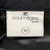 COURREGES 224CPA231PL00079999 Black Ellipse Zipped Twill Pants Bottoms 34 blackUsed