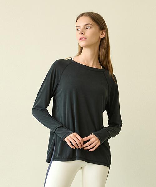 Reina Mora Airy Long Sleeve Black 6-66 (T824)