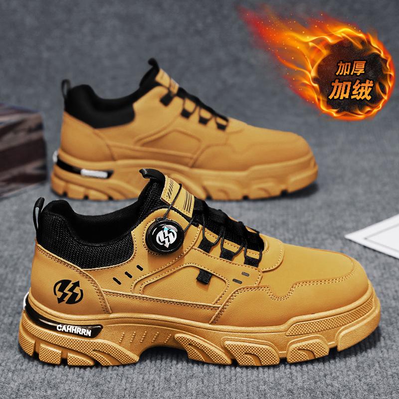 Winter new Korean outdoor sports and leisure lightweight height increase wear-resistant labor insurance cotton shoes