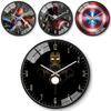 Marvel Captain America Iron Man Spider-Man Muster Wanduhr für Kinderzimmer Dekoration