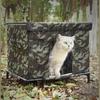 Outdoor Cat House Weatherproof Insulated Waterproof Nest Raised Base Outdoor Cat House For Winter With Transparent Window For