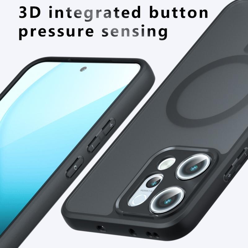 Für Oppo Reno14 1Reno13 14F 13F Pro Hülle Matt Magsafe Sturzsicher Eingebaute Airbag-Ecke Nicht vergilbendes Material Weiche Abdeckung