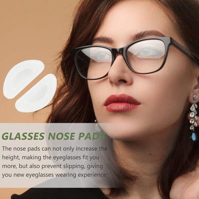 15Pairs Flexible Non-Slip Nose Pads for Eyeglasses Spectacles Sunglasses High-Tension Silicone Nose Gasket Comfort Fit Long