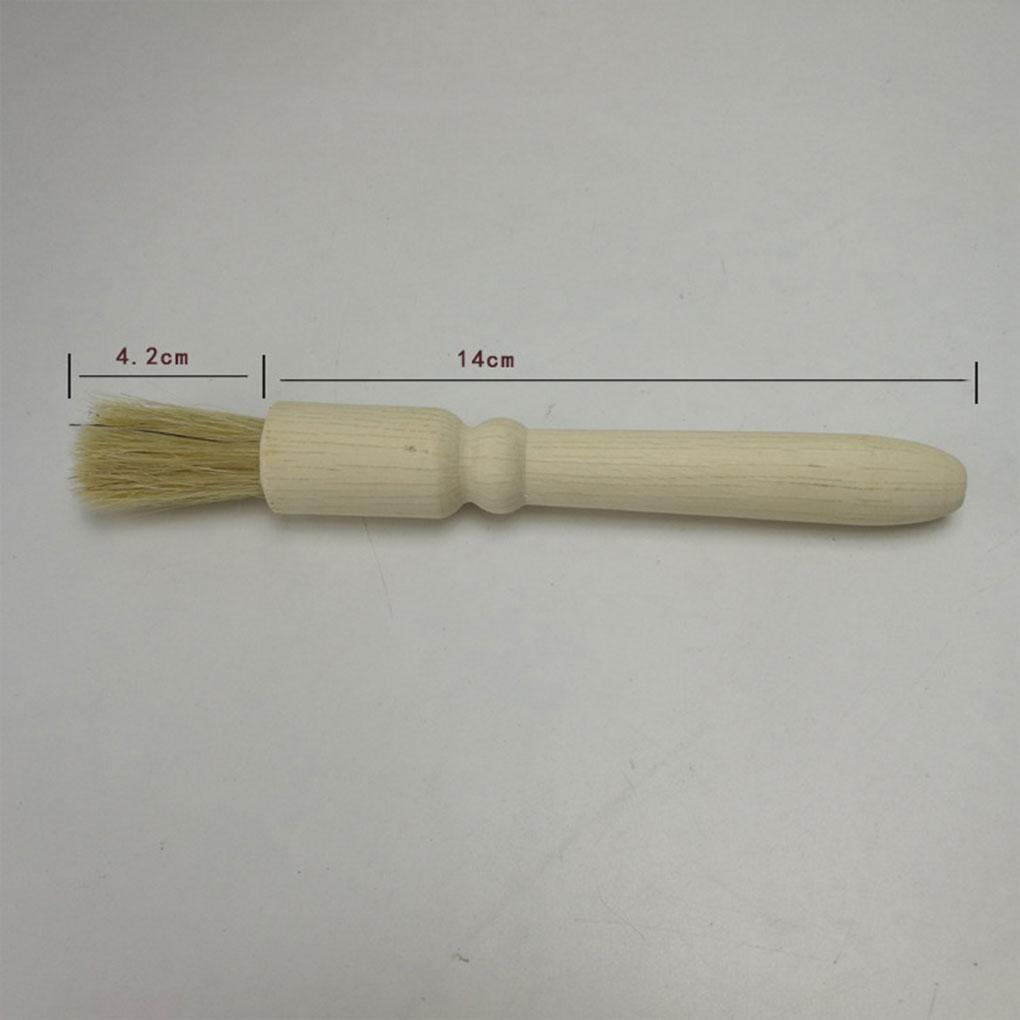 Supply Coffee Brush Natural Bristles Wooden Handle