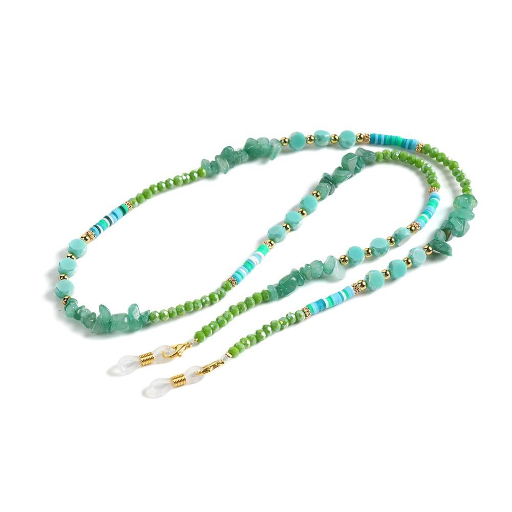 Crystal Beads Glasses Chain Colorful Sunglasses Chains Eyeglass Holder Necklace  Reading Glasses зелёный