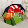 Football Helmets And Ball Automatic Umbrella Compact 8-Rib Design Foldable Design Perfect for Outdoor Adventures Fashion Lovers