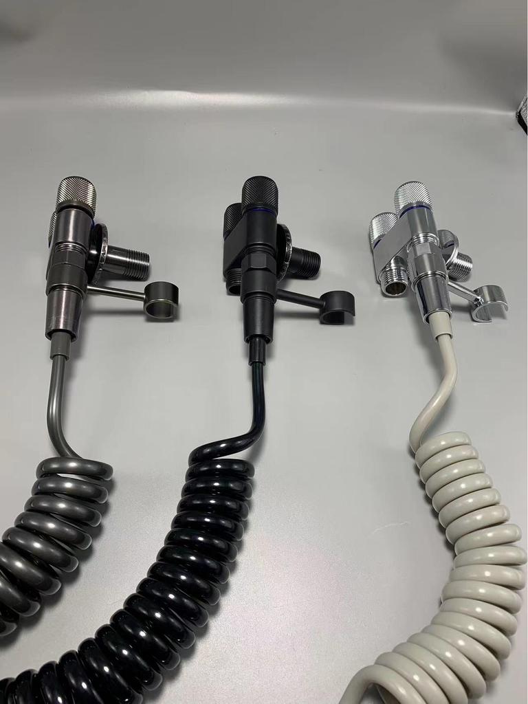 All-Copper Dual-Control Angle Valve & Spray Gun Bathroom Set