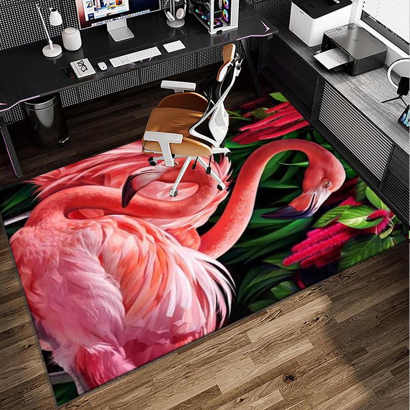Flamingo In Tropical Paradise Office Rug Chair Mat, Entryway Carpet, Suitable for Front Door, Bedroom, Living Room, Desk, Holiday Gift