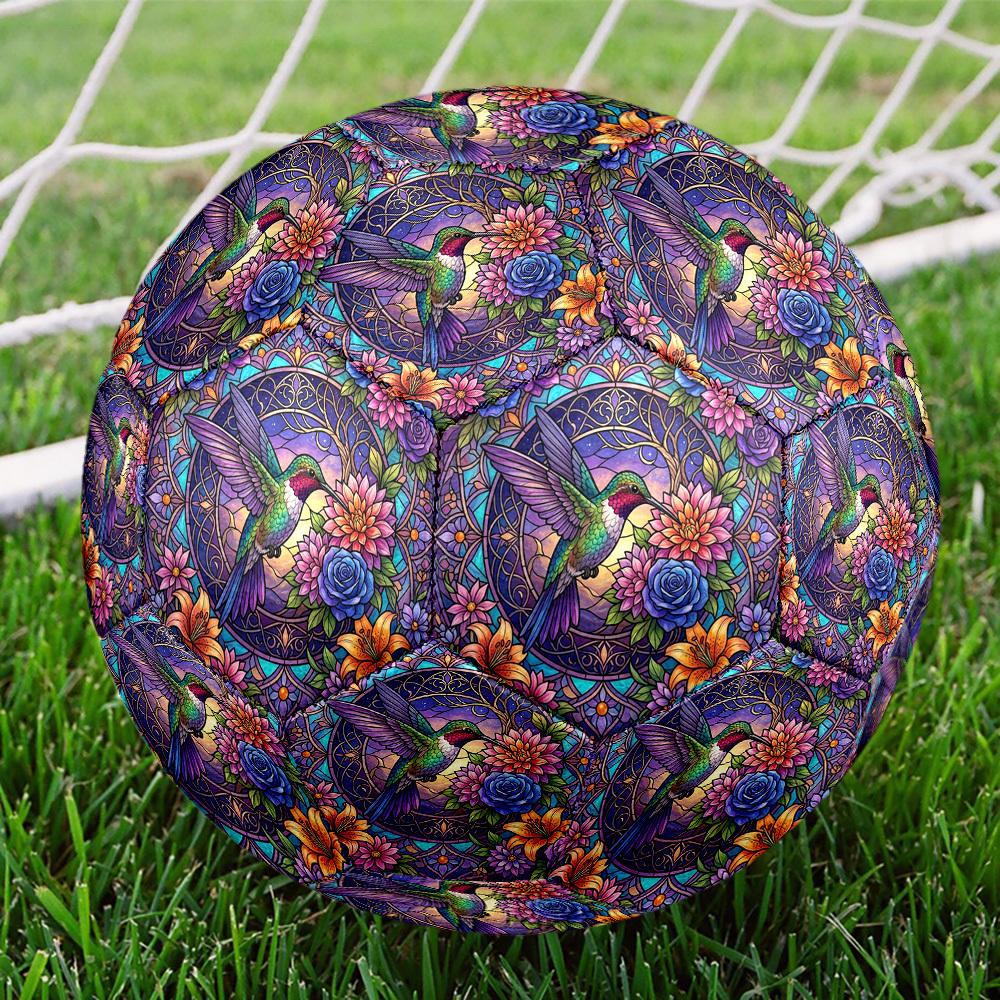 1pc Hummingbird Garden Glass Durable Size 5 Soccer Ball Professional Match Training Football Indoor &Outdoor Sports Ball P60154