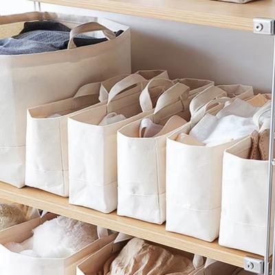 Foldable Sundry Storage Basket Wardrobe Cotton Linen Clothing Storage Basket Large Portable Toy Sundries Storage Baskets