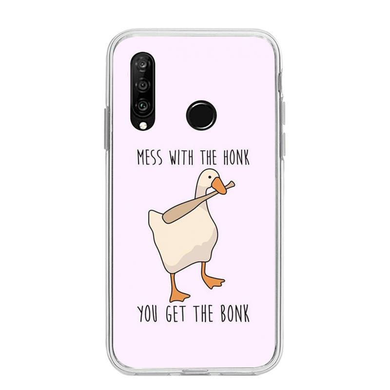 Husa pentru telefon Untitled Goose Game pentru Huawei P20 P40 Lite P30 Pro P Smart 2019 Nova 3e 6 Se Husa moale transparenta din silicon