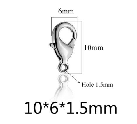 20pcs Grade A Stainless Steel Lobster Clasps Claw Clasps for Bracelet Necklace Jewelry Making Findings 9mm-15mm