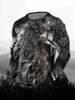 Fashion Skull Pattern 3D Printed Men's T-Shirt Casual Outdoors Long Sleeve T-Shirt Unisex Autumn Unisex T-Shirt Men's Clothing